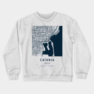 catania simple map Crewneck Sweatshirt